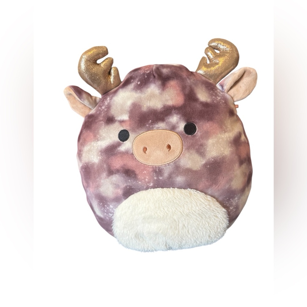 Squishmallows “Greggor” the Tie-Dye Moose with Gold Antlers 14”